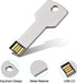 K&ZZ 64G USB2.0 64GB Key Shape USB Flash Drive, Metal Thumb Drive Flash Disk Memory USB Stick Expansion Disk, Silver