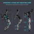 Aluminum Heavy Duty Drill Base Tablet Holder Car Mount, 14.2 Long 360 3-Stage Metal Stand for 4.7-12.9" iPad