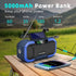 Emergency Radio Hand Crank Solar Power - Portable AM FM NOAA Weather Radio with 5000mAh Rechargeable Battery