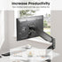 Simple Deluxe 13" 32" Single Monitor Arm, to Adjustable Desk Monitor Stand Mount, Black