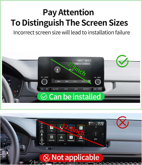 MaserWeller 2023-2026 7/9-Inch 360 Car Phone Holder for Honda Accord Accessories Screen Fixed Clip, Rotation Phone