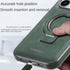 Luxury Leather Invisible Stand Case for iPhone 15/14/13/12 Pro Max, Magsafe, Drop Protection (Brown, for iPhone 13