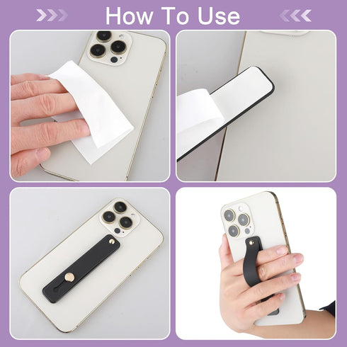 WLLHYF Smartphones(4) Phone Loop Finger Holder, Silicone Phone Grip Phones Fingers Strap Stand Universal Portable