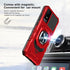 TJS Heavy Duty Drop Protection Case for TCL ION X/V/40 Z, Metal Ring Magnetic Kickstand - Green