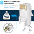 Shielded RJ45 Cat6A Cat7 Pass Through Connectors, 3 Prong 8P8C Gold Plated Modular Data Plug (30 Pack)