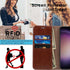 MONASAY Flip Folio Wallet Case for Samsung Galaxy S24+ Plus 5G, 6.7", Brown, with RFID Blocking & Lens/Glass Protector.