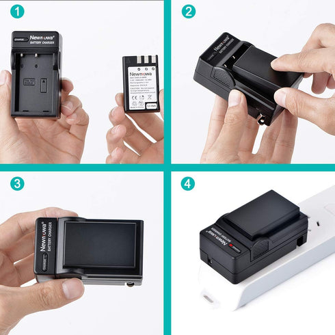 Newmowa EN-EL9/EN-EL9a Replacement Battery and Charger Kit for Nikon D40, D40X, D60, D3000, D5000, 2-Pack