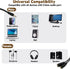 ONXE 2-Pack Gold Plated 3.5mm Stereo Jack Splitter Cable Adapter, 3.5mm Male to 2 X Female for Speakers