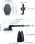Cell Phone Holder for Car with 360° Rotatable Stand, Military-Grade Suction, Flexible Telescopic Arm, Black