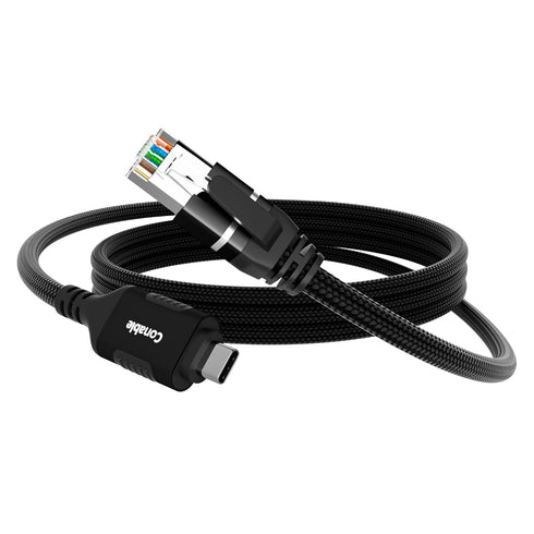 USB C to Ethernet Cable 20 FT, Type C to RJ45 Network Adapter, Gigabit, Braided, Directly Connected, Thunderbolt 4/3