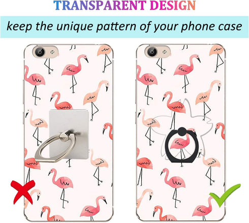 Transparent Oriental Cherry Cell Phone Ring Holder Kickstand,360 Rotation Clear Cherry Blossom Cell Phone Finger Ring Grip Stand for Phones,Pad