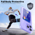 iPhone 13 Pro Max Phone Case with Card Holder, Clear Transparent Wallet Case for Credit Card & Cash, Lilac Purple
