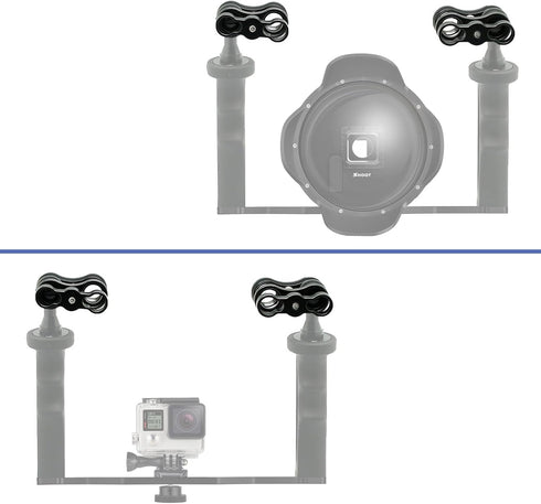 D&F 1'' Aluminum Standard Ball Mount Clamp for Underwater Light Arm System