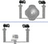 D&F 1'' Aluminum Standard Ball Mount Clamp for Underwater Light Arm System