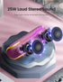 Portable Bluetooth Speaker, IPX7 Waterproof, Colorful Flashing Lights, 24H Playtime, Pink