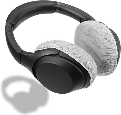 200 Pieces Disposable Non-Woven Earpad Covers for Headphones - Sanitary Headphone Ear Cover (White, M, 8 cm/3.1 Inch)