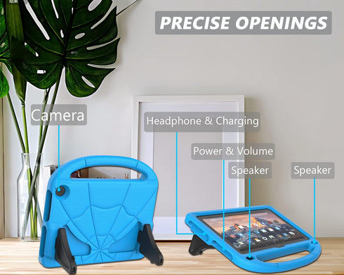 Fire HD 8 Tablet Case & HD 8 Plus Case for Kids (12/10th Gen, 2022/2020 Release), Patamiyar Shockproof Handle Stand
