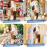 LFoveYuamer 6.6 Ft Arch Backdrop Cover, Brown Geometric Decorative Wedding Arch Covers Spandex Fitted, Middle Century