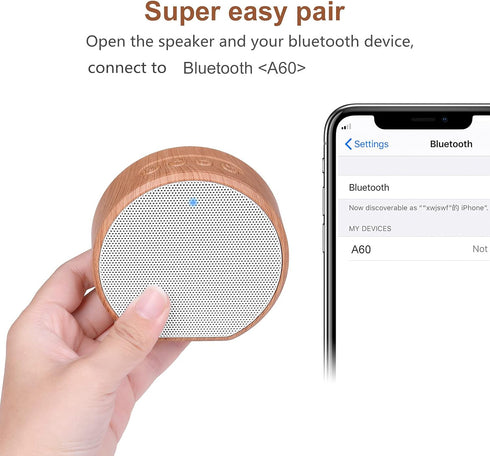 Portable Bluetooth Speaker, Wireless Speakers with HD Sound, IPX4 Waterproof, Small Size for Home Office Outdoor Travel