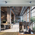 JAWO 7X5ft Modern Office Backdrop for Video Conference Business Backdrops Rustic Brick Wall Virtual Office Scene