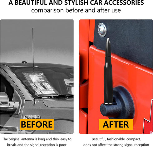 Turcee F150 F250 F350RAM 1500 2500 3500 Car Bullet Antenna,Truck Exterior Decoration Accessories Car Vehicle