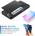 Vofolen Case for iPhone 8 Plus, Wallet Credit Card Holder, Dual Layer TPU Bumper Armor, Black