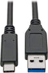 Tripp Lite USB C to USB-A Cable 3.1, 5 Gbps, USB-If Cert, USB Type C, 3' (U428-C03-G2)