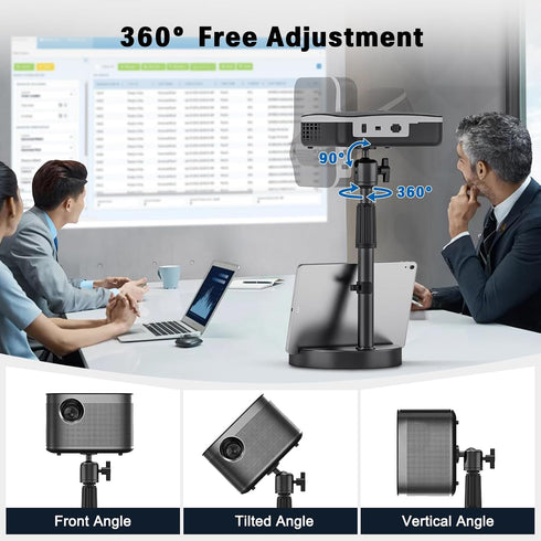 11" 17.7" 1/4" 360 Desktop Projector Stand Table, - Extendable Height Stand with Heavy-duty Base and Ball Head