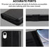 MONASAY Wallet Case for iPhone XR, 6.1-inch, Flip Folio Leather Cover with Credit Card Holder, Black, Glass Protector
