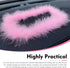 Foelony 5.71" 11.6" Car Dashboard Anti-Slip Pad, Pink Feather Car Magic Dashboard Decor Mat, x Multifunctional Sticky