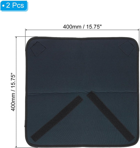 PATIKIL Camera Protective Wrap, 16"x16" Lens Wrap Cloth with Thick Protective Neoprene, Lens Pouch Bag with Hook and Loop for Lens, SLR, Black Grey
