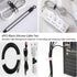 Befunu Set: 6Pcs 6Pcs Under Desk Cable Management Adhesive Magnetic Cable Clips & Silicon Cable Ties, Wire Holder