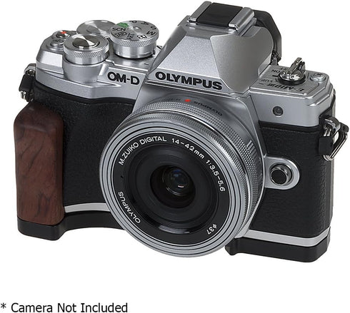 Fotodiox Pro Deluxe All Metal Black Camera Hand Grip for Olympus OM-D E-M10 Mark III with Battery Access