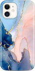 JAHOLAN Gold Glitter Sparkle Case | Compatible with iPhone 12 Mini Marble Design Clear Bumper Cover