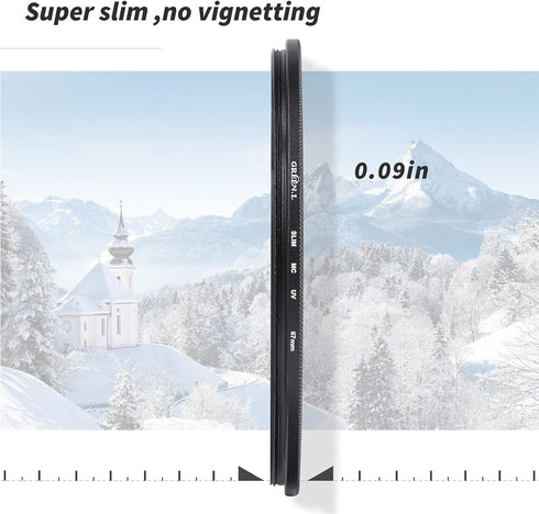 82mm Ultra Slim MC UV Filter, Scratch Resistant Multi Coated Protection Filter for Camera Lens