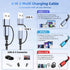 Jogrytece 4 2 17/16/15/14, (2Pack 5FT) in Multi Charging Cable, USB C Cable with Dual Type-C/IP/Micro USB, USB C to USB