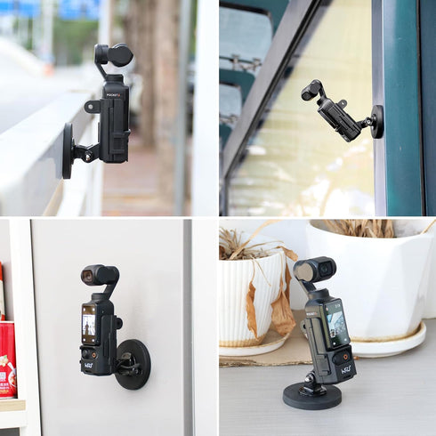 HSU 4/3, 3 Magnetic Expansion Adapter Mount Compatible with DJI Osmo Pocket Magnet Extended Mounting Bracket Frame