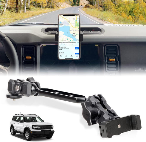 OMU Bronco Phone Mount, 2 Stage Ball-Socket Design, All-Metal Structure, 360° Adjustment for Ford Bronco 2021+