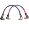CESS-137-1f Right Angle RCA Preamp Jumpers Male to Male Patch Cable, 2 Pack (1 Foot)