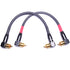 CESS-137-1f Right Angle RCA Preamp Jumpers Male to Male Patch Cable, 2 Pack (1 Foot)