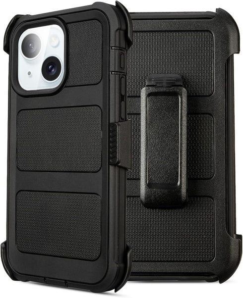 Saiboro Compatible with Defender iPhone 15 Case with Clip,Holster with Kickstand,for Heavy Duty