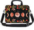 13" 13.3" Laptop Sleeve Chromebook Case with Adjustable Shoulder Strap and Accessory Pocket (Flowers Moon)