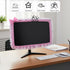 Apojgitn Cute Lace Monitor Cover, Pink Kawaii Desk Accessories for Computer Monitor Decor, Elastic Screen Dust Cover