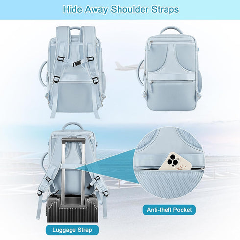 Backpack 17 Inch Sinaliy Large Expandable Travel for Men and Women, Laptop, Waterproof, Casual, College, Business