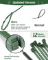 8 Inch PA66 100 3.6mm 45 Lbs, Green Zip Ties, Pcs Heavy Duty Plastic Wire Ties with Premium Self-locking Nylon Cable