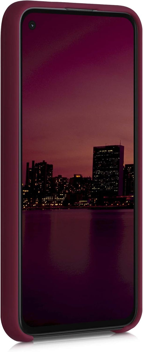kwmobile Case Compatible with Google Pixel 4a, TPU Silicone Phone Cover with Soft Finish - Rhubarb Red