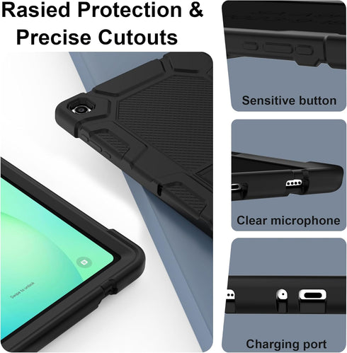rantice A11+ A9+ 11", [3-Layer A9+ A11+ SM-X230 X235 X210 X216,Black Military-Grade Case for Samsung Galaxy Tab /