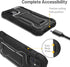 FITO Dual Layer Shockproof Case for iPhone 11 and iPhone XR, with Screen Protector and Built-in Kickstand (Black)