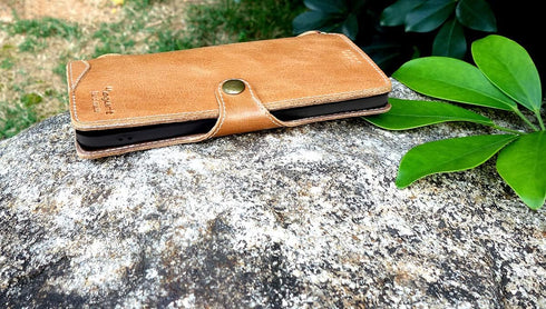 Yogurt 8 5G, 8 Case for Google Pixel Pro - Genuine Leather Wallet Cover for Pixel Pro, Handmade Brown