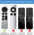 TOKERSE 4K 2022 3rd 2021 2nd Glow Case Compatible with Apple TV HD Siri Remote Gen and Gen - Glow in The Dark Silicone
